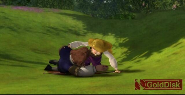 File:Odette and Derek avoid all the tramps but Derek get poison by Magler the Leader of the Scullions..jpg