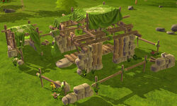 Wood refinery building