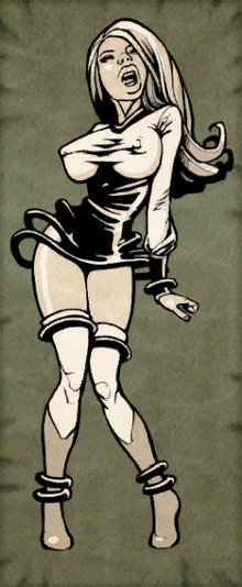 Human Woman Cardboard Character