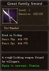 Great Family Sword Details