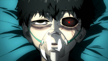 Kaneki waking up in the hospital.png