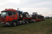 Dave Pantry Scania and semi low loader with Roadless load - IMG 3532