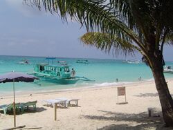 Boat on boracay beach