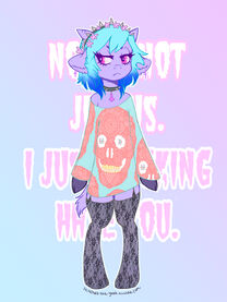 Pastel goth goat