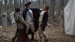 George Washington breaking up the fight