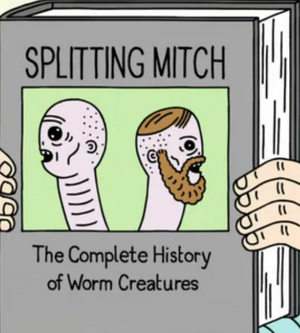 Two-headed worm creature Splitting Mitch