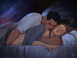 Rhysand y Feyre en la posada
