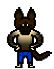 Brown hyena sprite