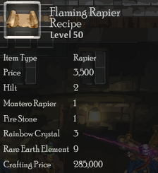Flaming Rapier Rec