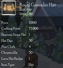 Royal Grenader Hat Rec