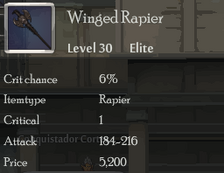 Winged Rapier