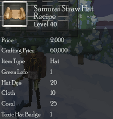 Samurai Straw Hat Rec