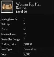 Woman Top Hat Rec