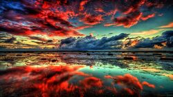 Red-clouds-on-lake