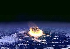 Earthcomet collision