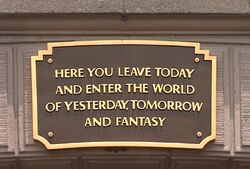 Disneyland plaque
