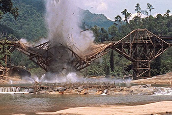 Kwai bridge blown up