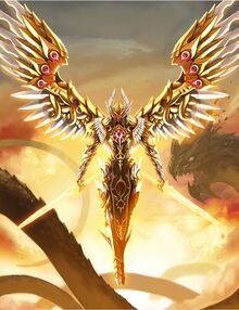 Warrior golden angel armed for battle. -1ab..jpg