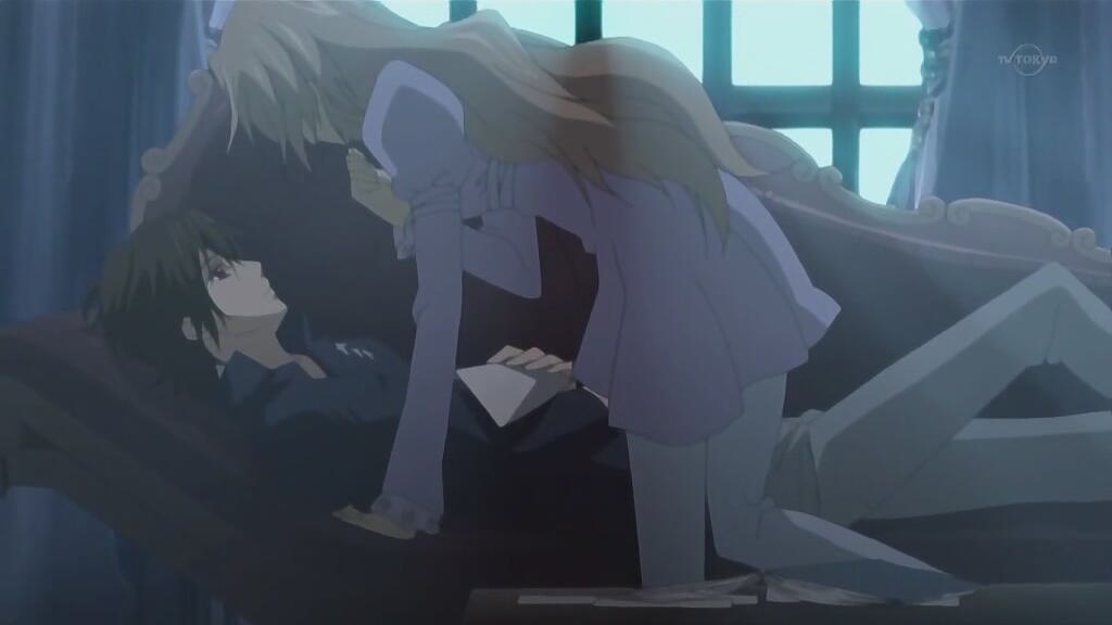 Funny anime vampire kiss scene