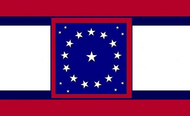File:Alabama State Flag Proposal Crimson Blue White 22Star Medallion Pattern Centered Blue Crimson Designed By Stephen Richard Barlow 29 July 2014.jpg