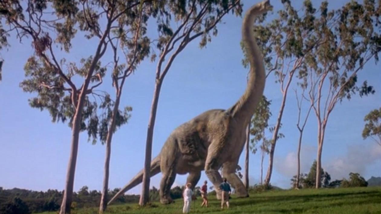 scene jurassic opening world Video  Jurassic First Brachiosaurus Reveal Park
