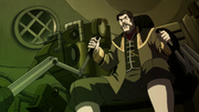 Sato in a mecha tank