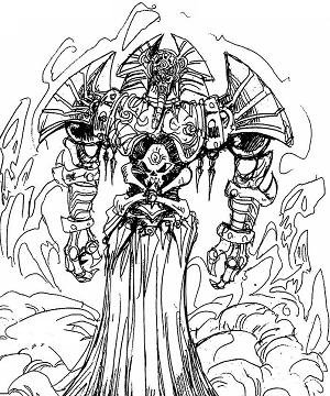 A lineart of Nitemare