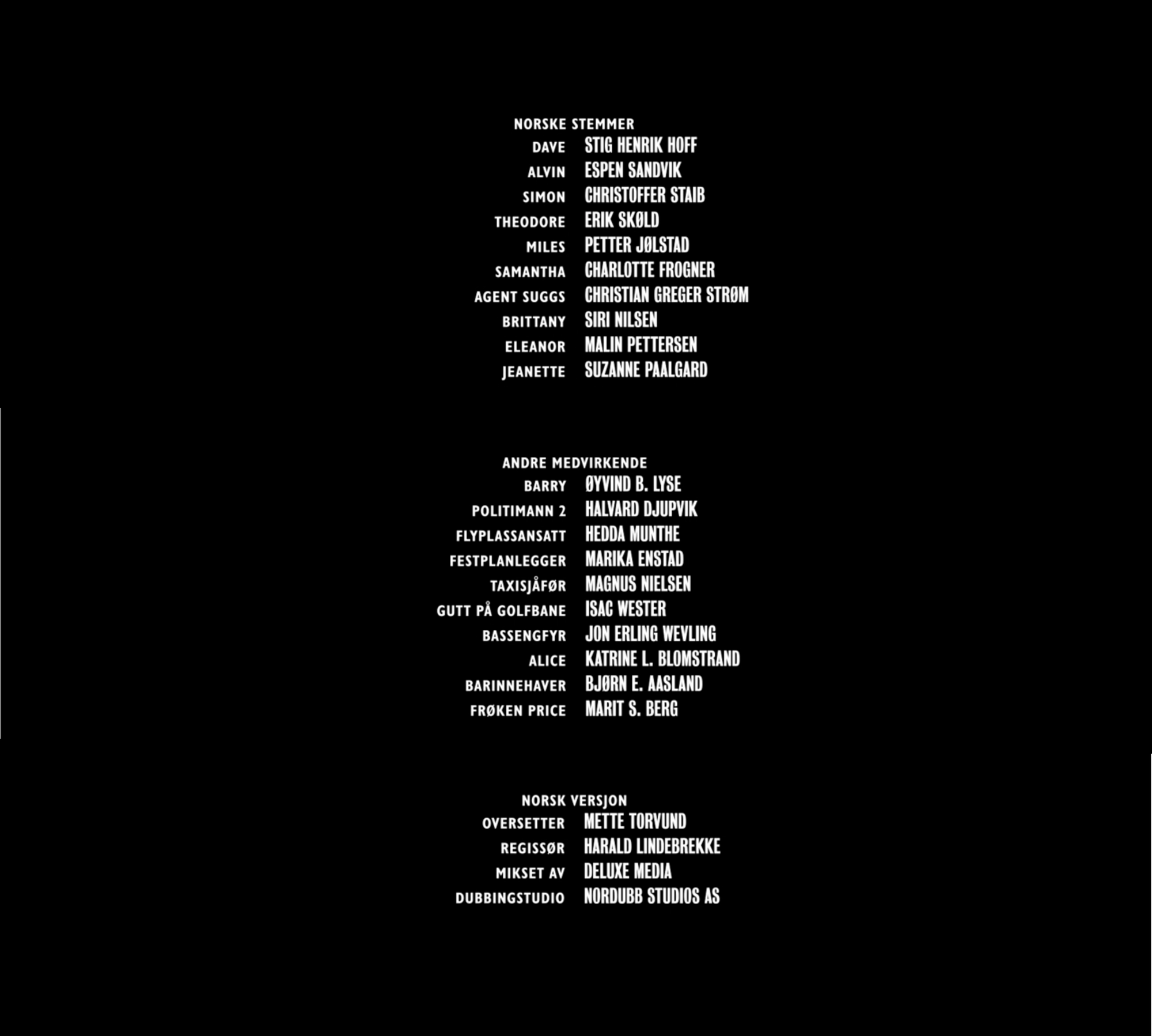 Image - Alvin and the Chipmunks 4 Norwegian Credits.png | Anime Voice