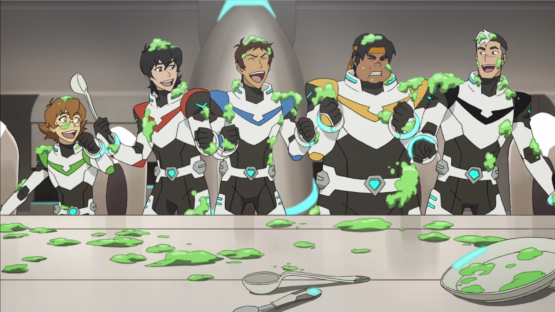 Image - 75. Team Voltron covered in food goo.png | Voltron ...