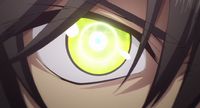 Yuu's eye lime green