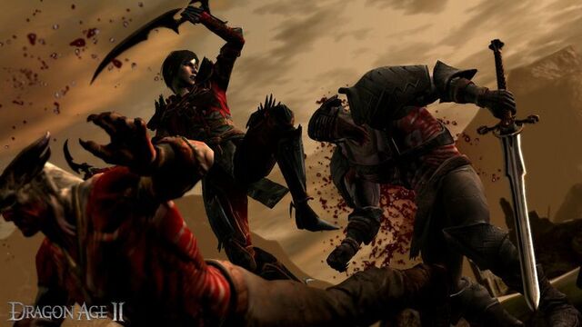 File:Hawke fighting Qunari.jpg