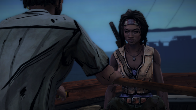 File:ITD Michonne Sitting in Boat.png