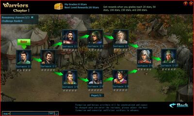 Warrior system main screen