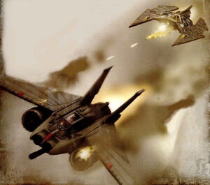 Fighters dogfight