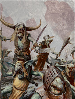Gnoblar Fighters Ogre Kingdoms 8th Edition colour illustration