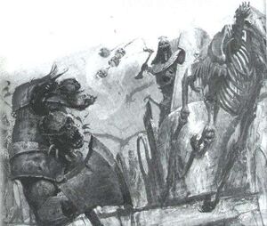 Phar Tomb Kings 6th Edition Black&White Illustration