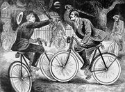 Umbrella-duel-on-bikes