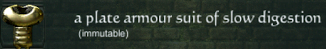 Plate Armor of Slow Digestion