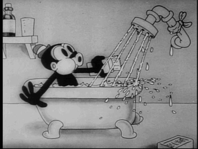 Sinkin In The Bathtub Wb Animated Universe Wiki Fandom Bosko Taking His Bath