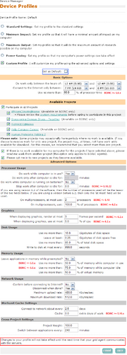 Web device prefs