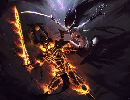 Eldar avatar of khaine vs keeper of secrets.jpg