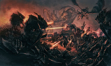 Siostry bitwy acheron vs tyranidzi tyranids sisters of battle imperial knights.jpg