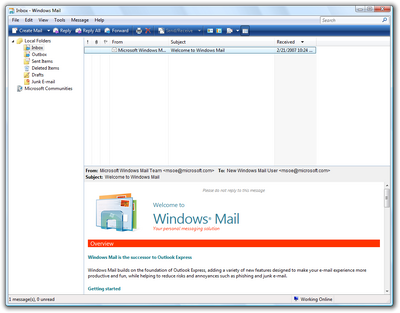 Windows Mail Vista