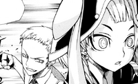 Xing behind Aria preparing to punch