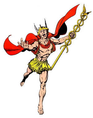 Hermes with staff