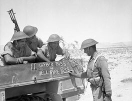 Indian soldiers of 4th Indian Division decorate their truck, Operation Battleaxe 1941