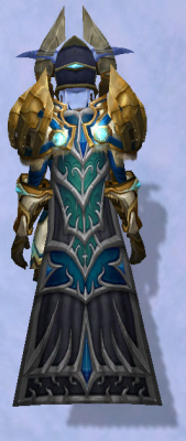 Platinum Mesh Cloak, Snow Background, Draenei Female (with kit)