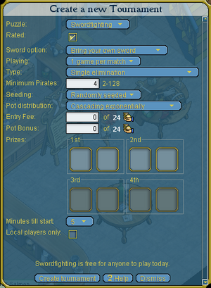 Tournament setup
