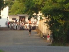 A crowd had gathered