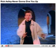 Example of rickrolling